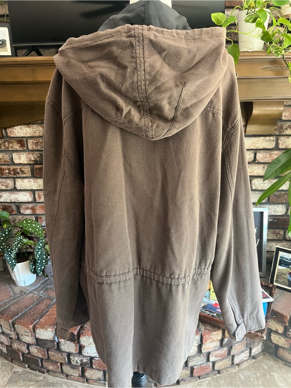Vans Brown Hooded Military-Style Field Jacket - Picture 2 of 4